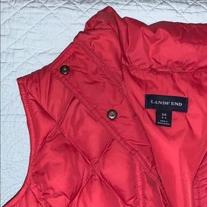 NWOT Lands End Size 2/4 Red Puffer Vest